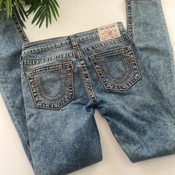 True Religion women’s Stella Mid rise skinny cable stitch jeans size 26 - Picture 9 of 13